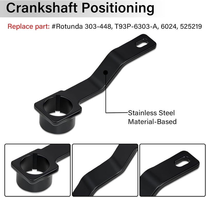 TESHITVLOG Engine Timing Repair Kit, Cam Phaser Holding Tool & Crankshaft Positioning Wrench Holder & Timing Chain Locking Wedge Tool Compatible for Ford 4.6L/5.4L 3V Engine - Image 3